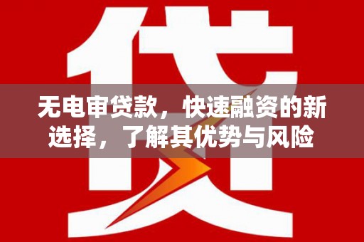 任城无电审贷款，快速融资的新选择，了解其优势与风险