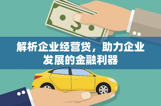 任城解析企业经营贷，助力企业发展的金融利器