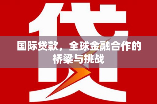 任城国际贷款，全球金融合作的桥梁与挑战