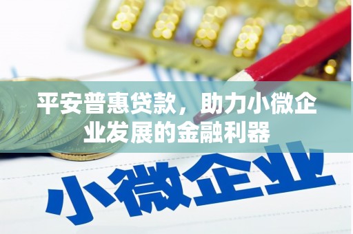 任城平安普惠贷款，助力小微企业发展的金融利器