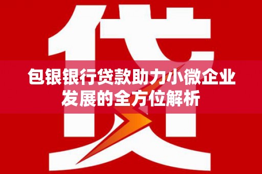 任城包银银行贷款助力小微企业发展的全方位解析