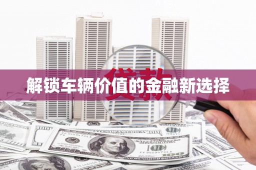 任城解锁车辆价值的金融新选择