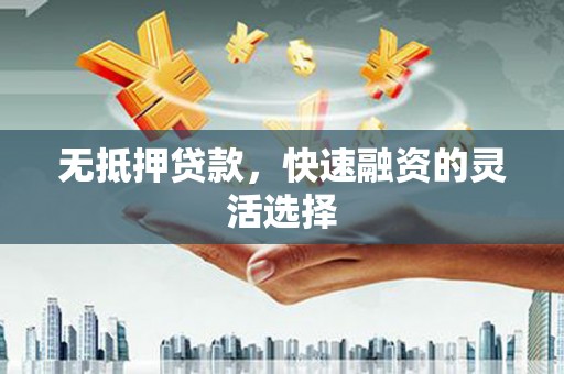 任城无抵押贷款，快速融资的灵活选择