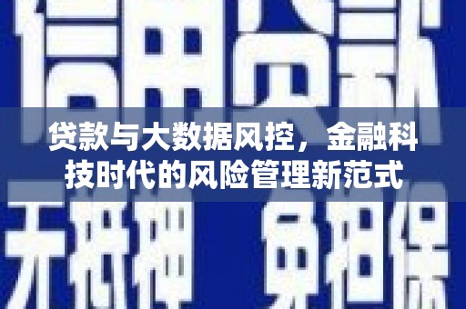 任城贷款与大数据风控，金融科技时代的风险管理新范式