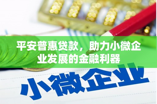 任城平安普惠贷款，助力小微企业发展的金融利器