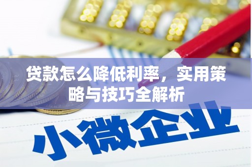 任城贷款怎么降低利率，实用策略与技巧全解析