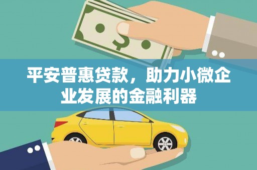任城平安普惠贷款，助力小微企业发展的金融利器