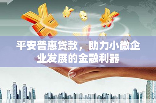 任城平安普惠贷款，助力小微企业发展的金融利器