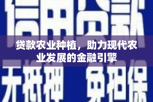 任城贷款农业种植，助力现代农业发展的金融引擎