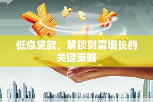 任城低息贷款，解锁财富增长的关键策略