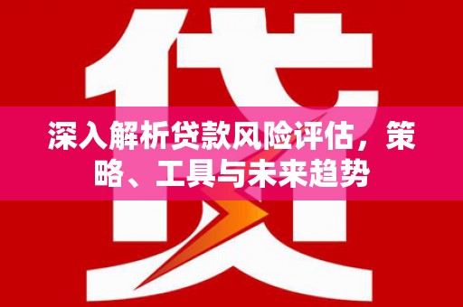 任城深入解析贷款风险评估，策略、工具与未来趋势