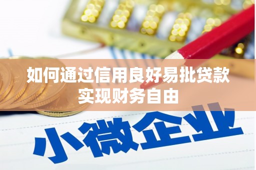 任城如何通过信用良好易批贷款实现财务自由
