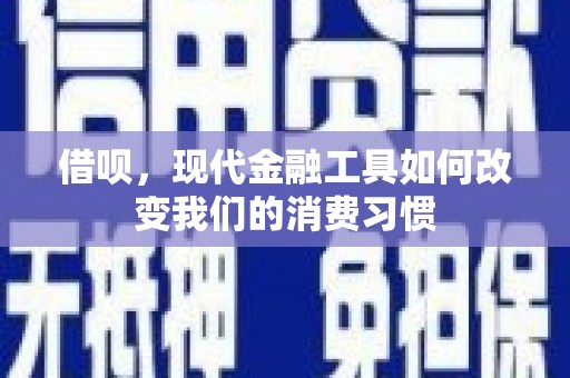 任城借呗，现代金融工具如何改变我们的消费习惯