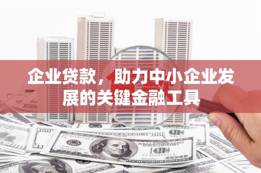 任城企业贷款，助力中小企业发展的关键金融工具