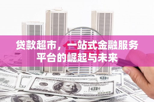 任城贷款超市，一站式金融服务平台的崛起与未来