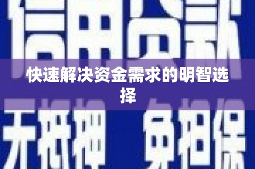 任城快速解决资金需求的明智选择