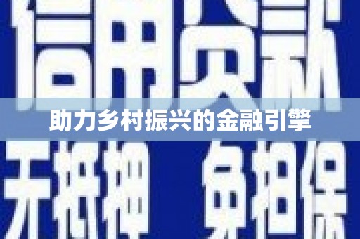 任城助力乡村振兴的金融引擎
