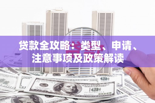 任城贷款全攻略：类型、申请、注意事项及政策解读