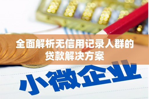 任城全面解析无信用记录人群的贷款解决方案